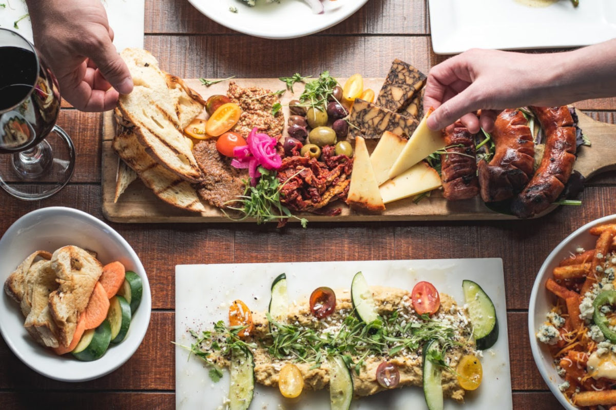 Various appetizers, top view